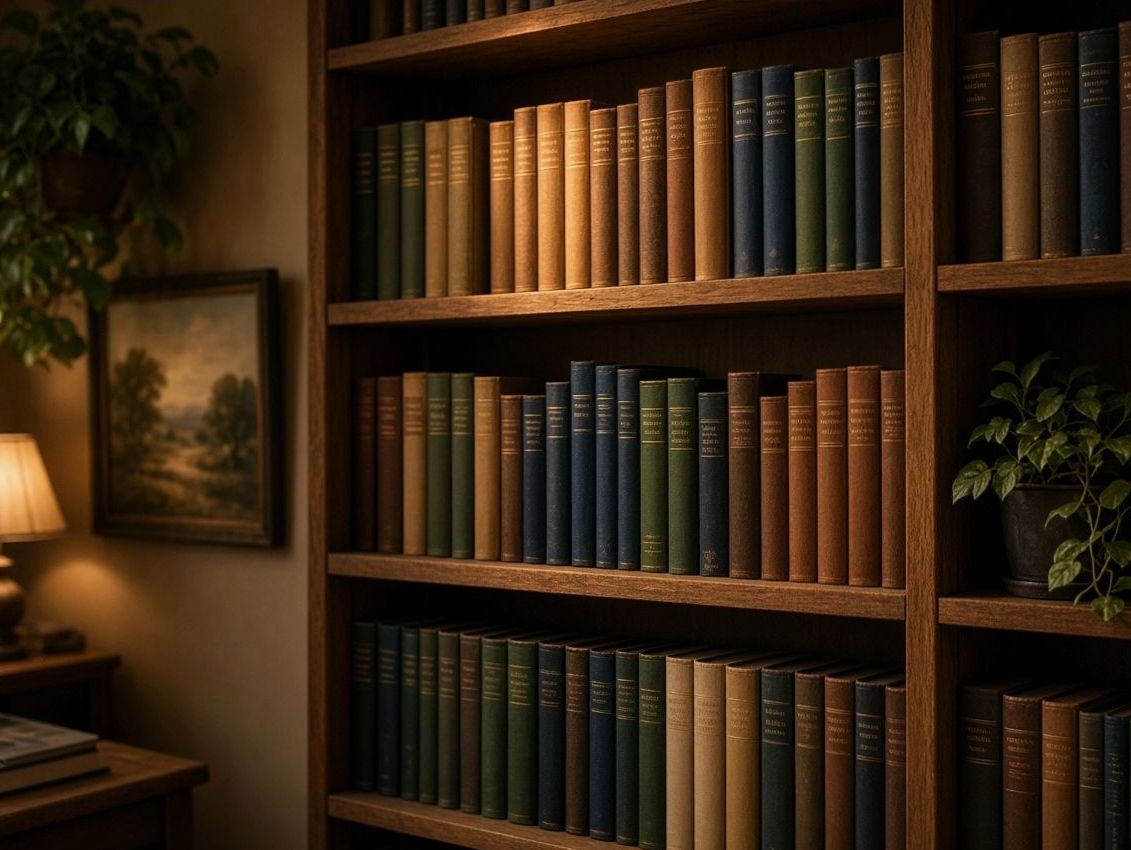 Romanen en fictie op eiken planken in de boekhandel